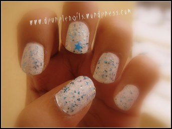 Icy blue nails